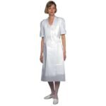 MedPro® Disposable Plastic Aprons White Indiv Packed 100Each/Box 10Box/Case