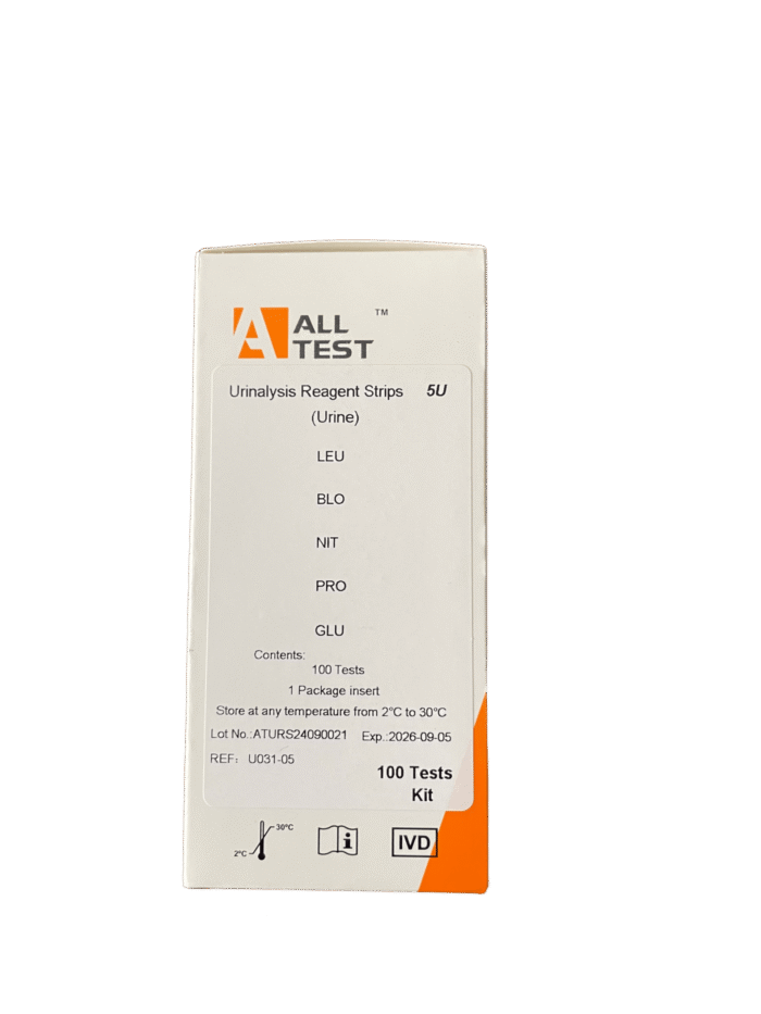AllTest™ Urinalysis Dipsticks - 100 Strips / Bottle - Image 2