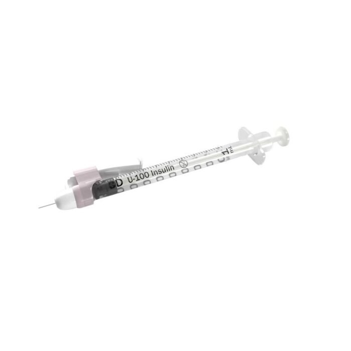 embecta SafetyGlide™ Insulin Syringe with Permanently Attached Needle, SYRINGE - .3ML -  29GA .5IN BLS INSULIN - 100/Box - BD305935 - Image 1