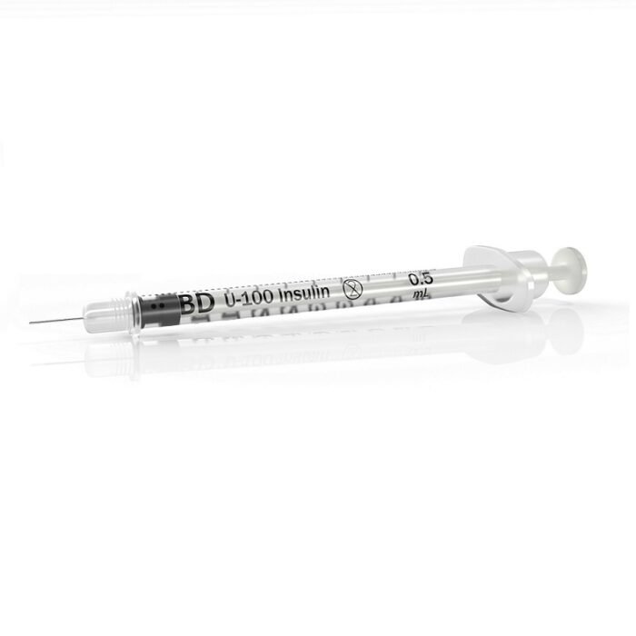 embecta Lo-Dose™ Insulin Syringe, Permanently Attached Needle  INSULIN 29GX.5IN .5CC ST - 10/Bag - Image 1