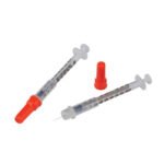 Monoject™ Insulin Safety Syringe with Permanently Attached Needle - Sold in Cases - 500/Case (100/Box x 5 Boxes/Case)