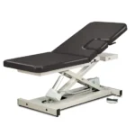 Clinton ECHO Table - 85200 - Power Imaging Table + Paper Dispenser - Window Drop and Adjustable Backrest - Black - CL85200-3BK-CL030