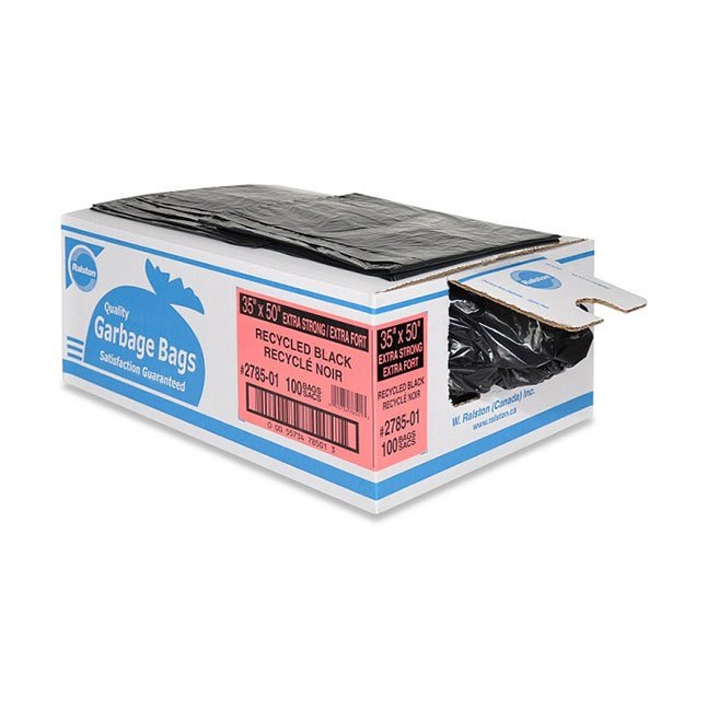 2751-01_01 W. Ralston EcoLogo™ Industrial Garbage Bags – Regular & Extra Strong – Multiple Sizes & Colours – Case - Image 1